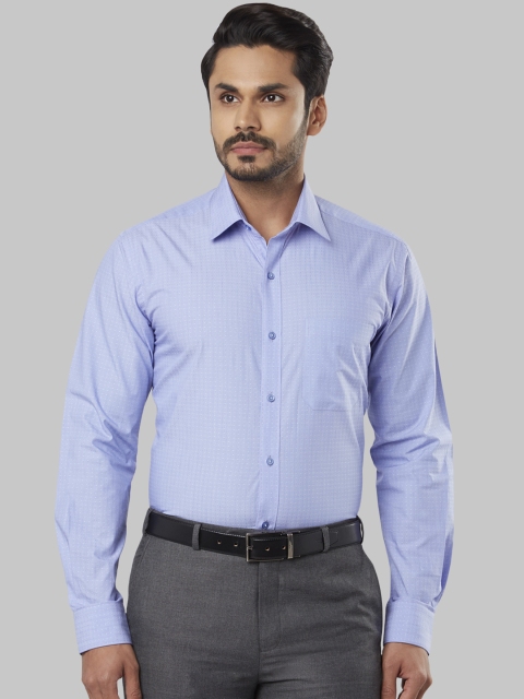 

Raymond Men Blue Regular Fit Printed Formal Shirt