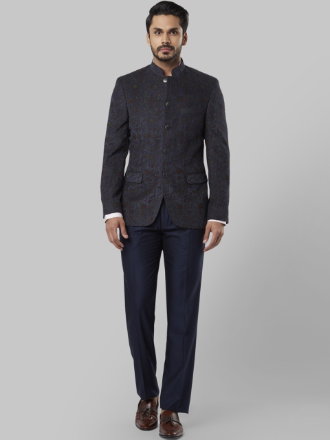 

Raymond Men Blue Single-Breasted Ethnic Bandhgala Suit