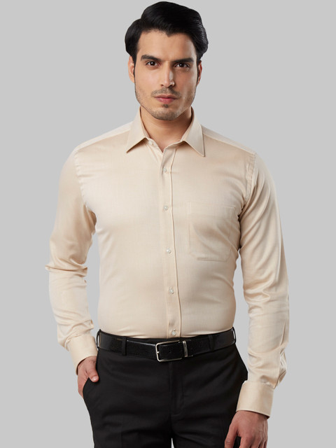 

Raymond Men Beige Regular Fit Solid Formal Shirt