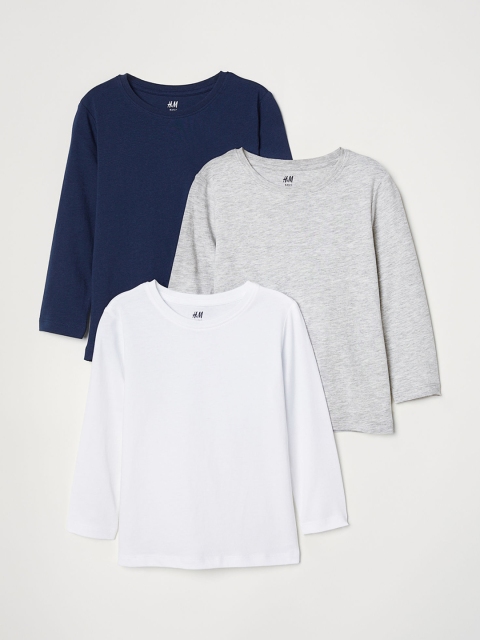 

H&M Boys 3-Pack Jersey T-shirts, Blue