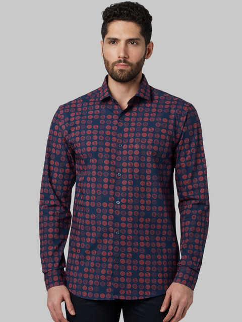 

Park Avenue Men Blue Slim Fit Printed Casual Shirt