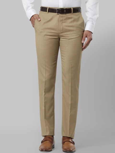 

Raymond Men Beige Regular Fit Solid Formal Trousers