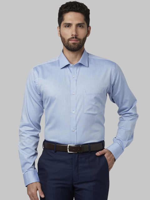 

Park Avenue Men Blue Slim Fit Self Design Formal Shirt