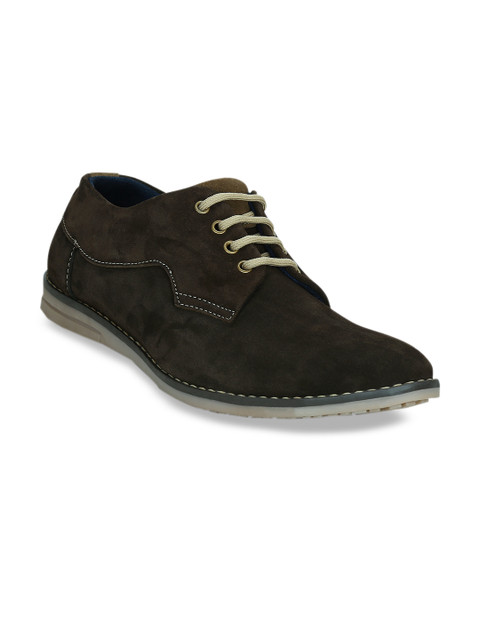 

Kielz Men Coffee Brown Solid Derbys
