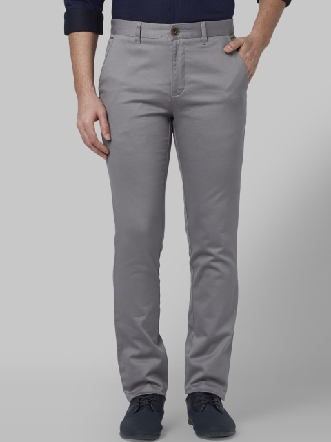 

Park Avenue Men Grey Regular Fit Solid Formal Trousers