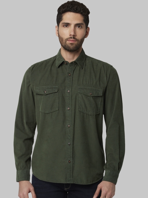 

Park Avenue Men Green Regular Fit Solid Casual Shirt
