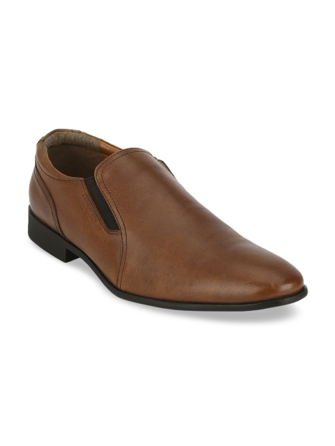 

Red Tape Men Tan Brown Solid Formal Leather Slip-Ons
