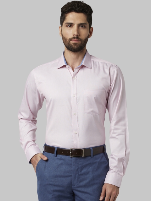 

Park Avenue Men Pink Slim Fit Self Design Formal Shirt