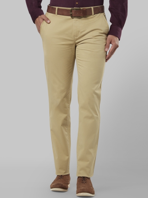 

Raymond Men Khaki Slim Fit Solid Regular Trousers