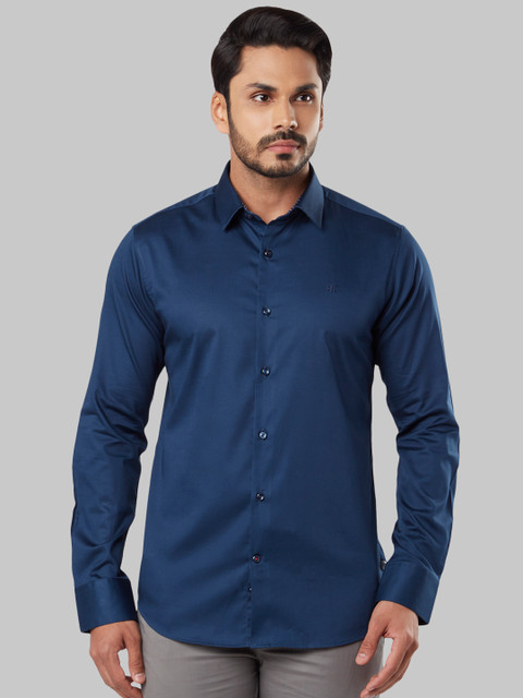 

Raymond Men Blue Slim Fit Solid Casual Shirt