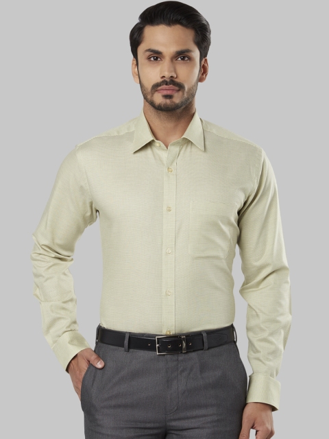 

Raymond Men Yellow Slim Fit Self Design Formal Shirt