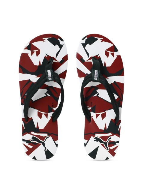 

Puma Unisex White & Red Printed Thong Flip-Flops