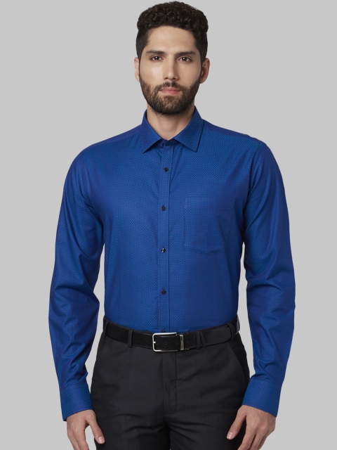 

Park Avenue Men Blue Regular Fit Printed Formal Shirt