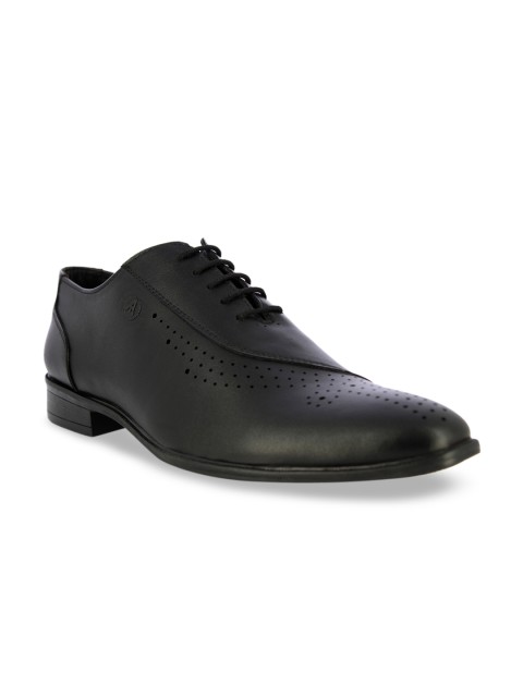 

Alberto Torresi Men Black Solid Formal Oxfords
