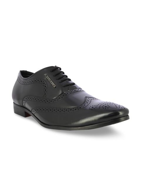 

Alberto Torresi Men Black Solid Formal Brogues