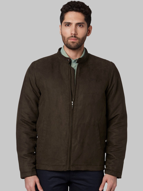 

Park Avenue Men Olive Green Solid Padded Jacket
