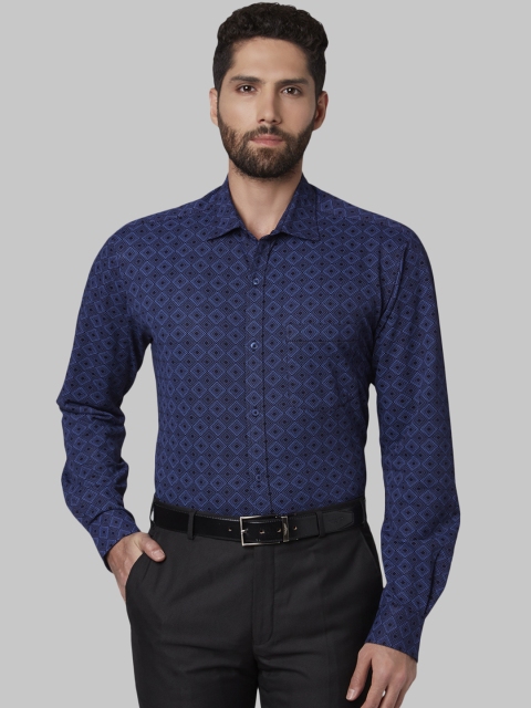 

Park Avenue Men Blue Slim Fit Printed Formal Shirt