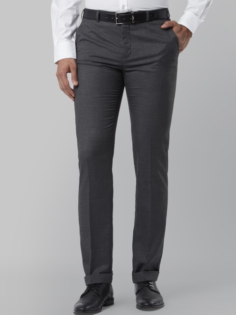 

Raymond Men Grey Slim Fit Solid Formal Trousers