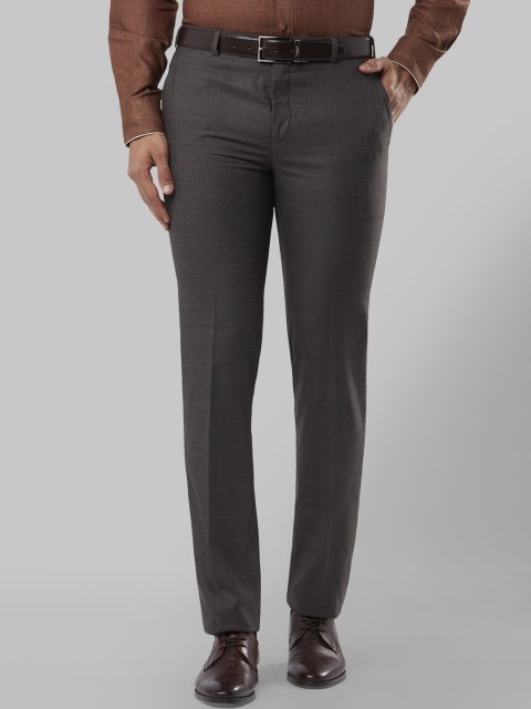 

Raymond Men Brown Slim Fit Solid Formal Trousers