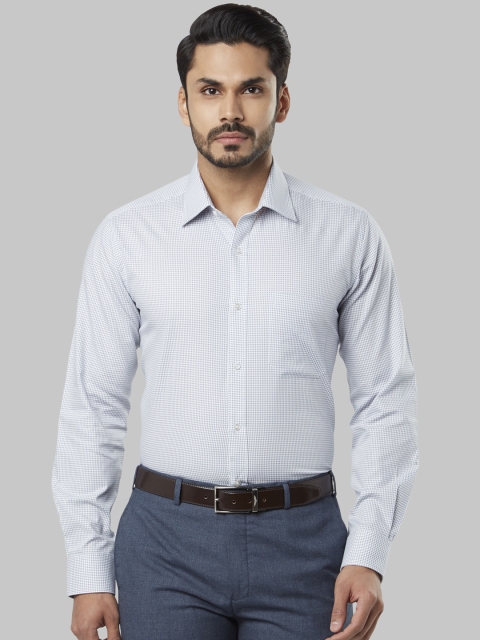 

Raymond Men Grey Regular Fit Checked Formal Shirt