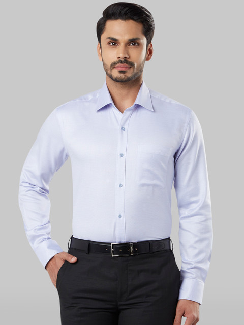 

Raymond Men Lavender Regular Fit Self Design Formal Shirt