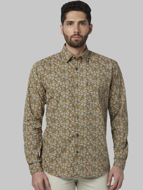 

Park Avenue Men Green & Off-White Slim Fit Printed Casual Shirt