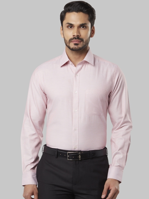 

Raymond Men Red & White Regular Fit Self Design Formal Shirt