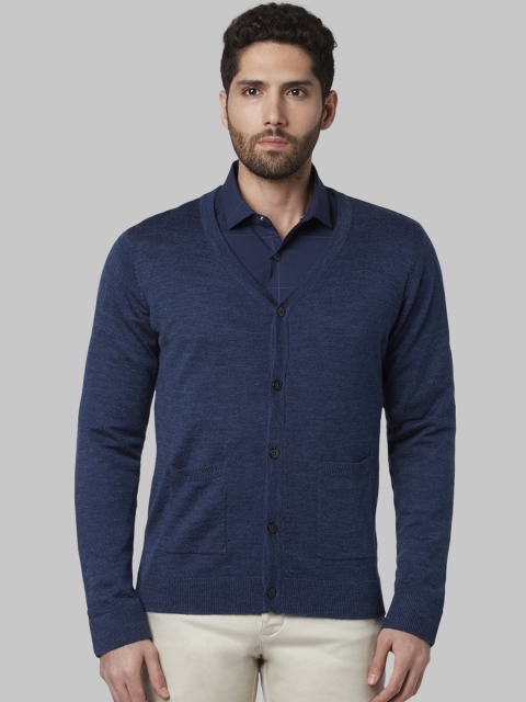 

Park Avenue Men Blue Solid Sweater