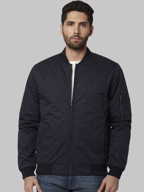 

Park Avenue Men Navy Blue Solid Padded Jacket