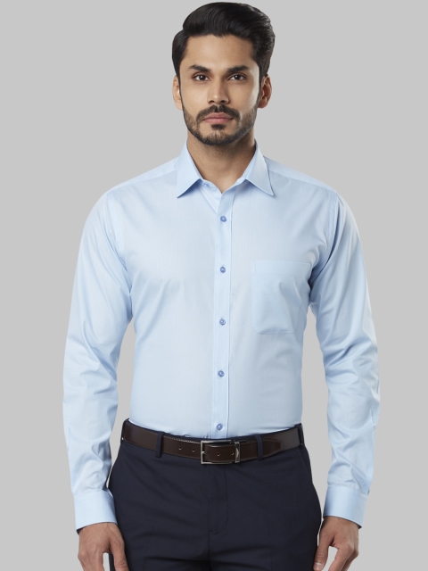 

Raymond Men Blue Slim Fit Solid Formal Shirt