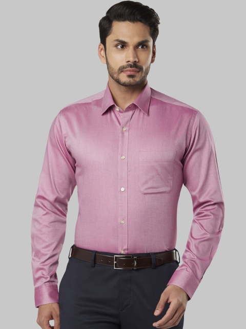

Raymond Men Pink Slim Fit Self Design Party Shirt