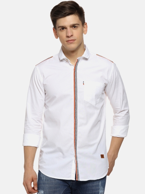 

Campus Sutra Men White Standard Regular Fit Solid Casual Shirt