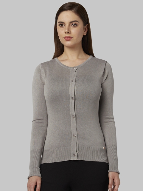 

Park Avenue Women Grey Solid Sweater