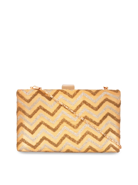 

ZAREGARE Beige Embellished Clutch