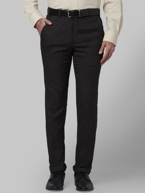

Park Avenue Men Charcoal Regular Fit Solid Formal Trousers
