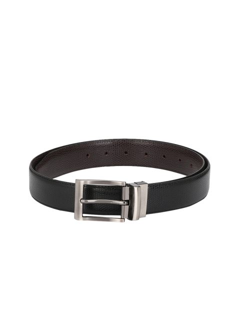 

Calvadoss Men Black & Brown Textured Reversible Belt