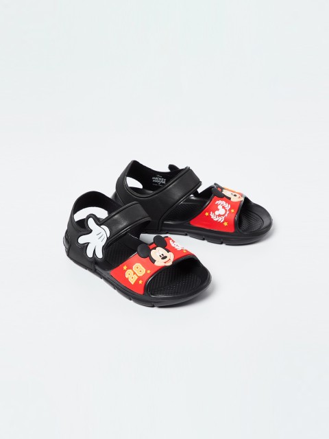 

Fame Forever by Lifestyle Boys Black Printed Open Toe Flats