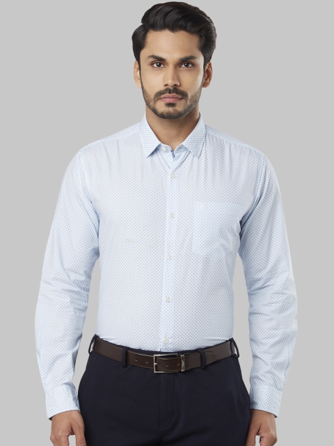

Raymond Men Blue Regular Fit Printed Formal Shirt