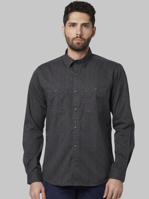 

Park Avenue Men Grey Slim Fit Printed Casual Shirt