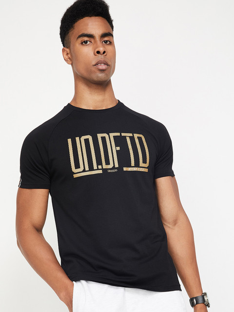 

Kappa Men Black Printed Round Neck T-shirt