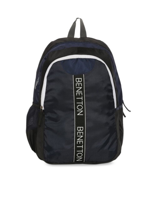 

United Colors of Benetton Unisex Black Solid Backpack