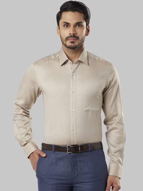 

Raymond Men Khaki Regular Fit Self Design Formal Shirt