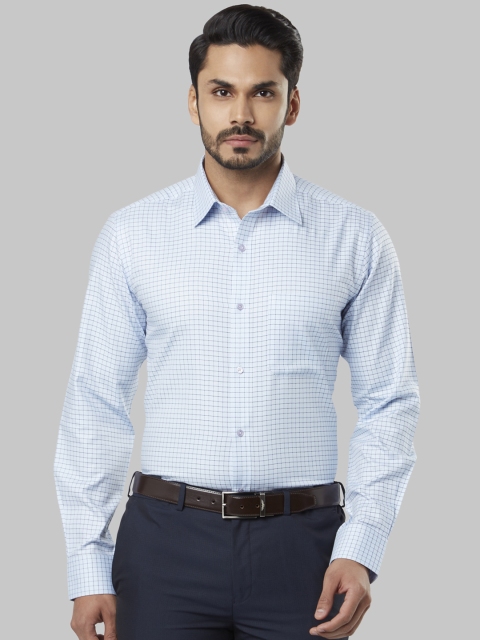 

Raymond Men Blue Regular Fit Checked Formal Shirt