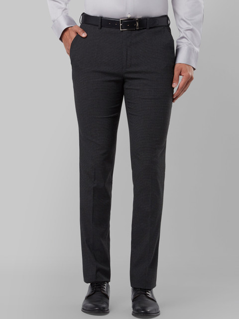 

Raymond Men Black Slim Fit Solid Formal Trousers