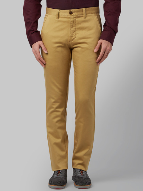 

Park Avenue Men Khaki Regular Fit Solid Regular Trousers