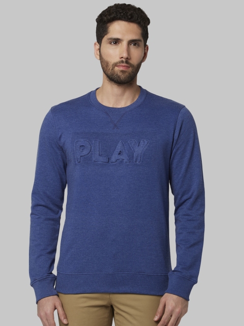 

Park Avenue Men Blue Self Design Sweatshirt