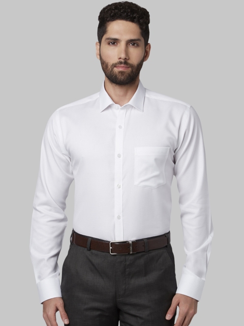 

Park Avenue Men White Slim Fit Solid Casual Shirt