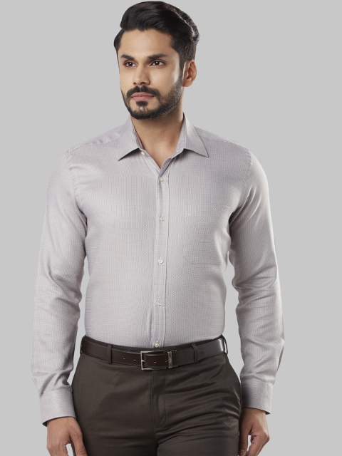 

Raymond Men Grey Regular Fit Self Design Formal Shirt