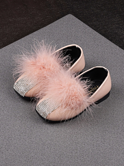 

Walktrendy Girls Pink Solid Pom-Pom Ballerinas