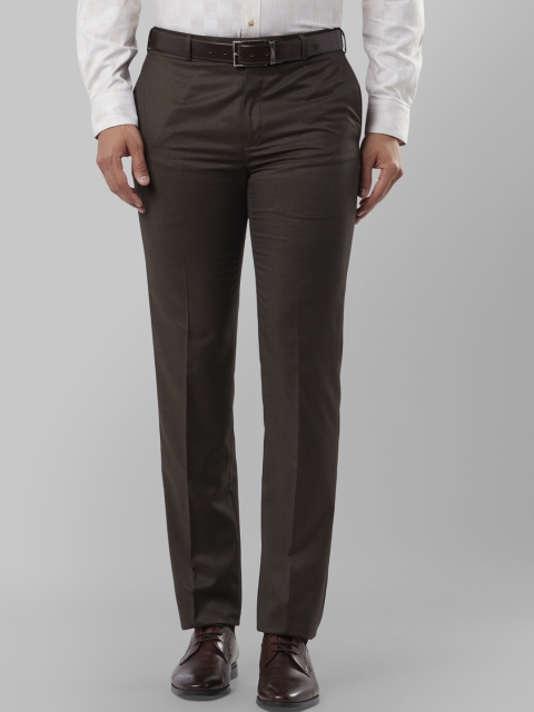 

Raymond Men Brown Regular Fit Solid Formal Trousers